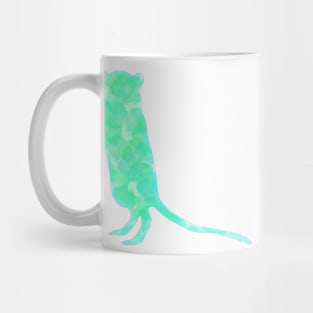 Cute green watercolour gerbil Mug